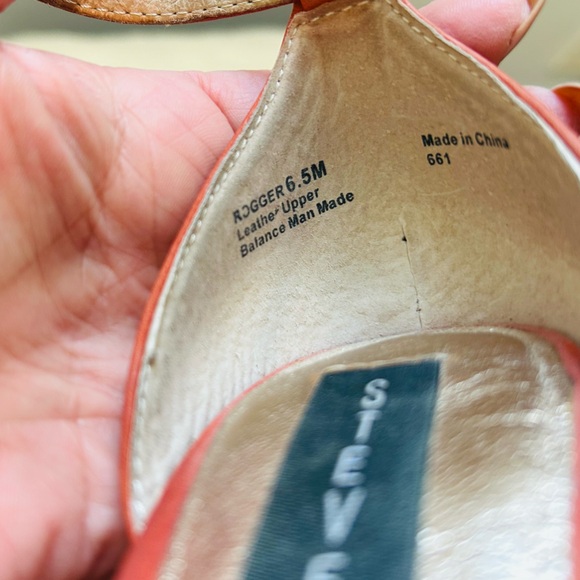 Beautiful Steven Madden heels shoes, size 7, orange, heel 5” - Picture 7 of 15